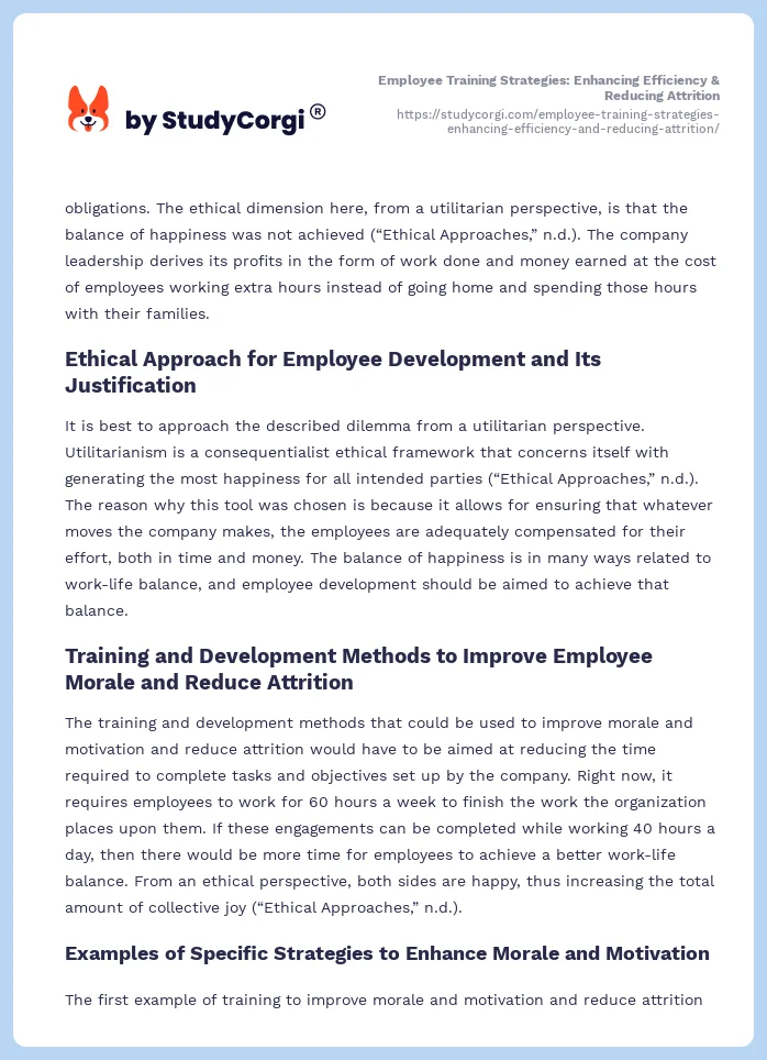 Employee Training Strategies: Enhancing Efficiency & Reducing Attrition. Page 2
