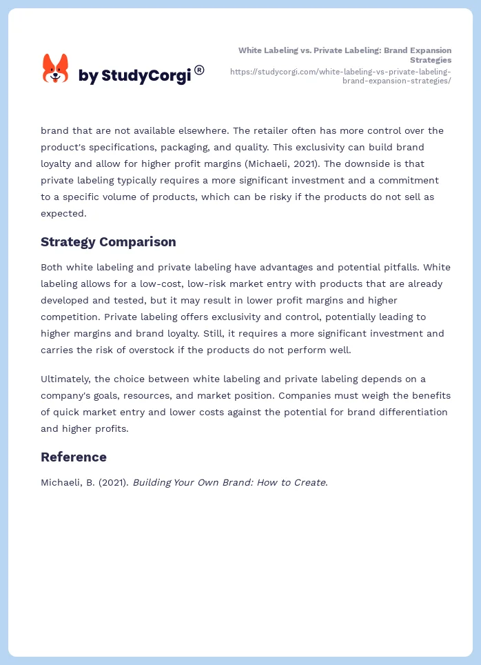 White Labeling vs. Private Labeling: Brand Expansion Strategies. Page 2