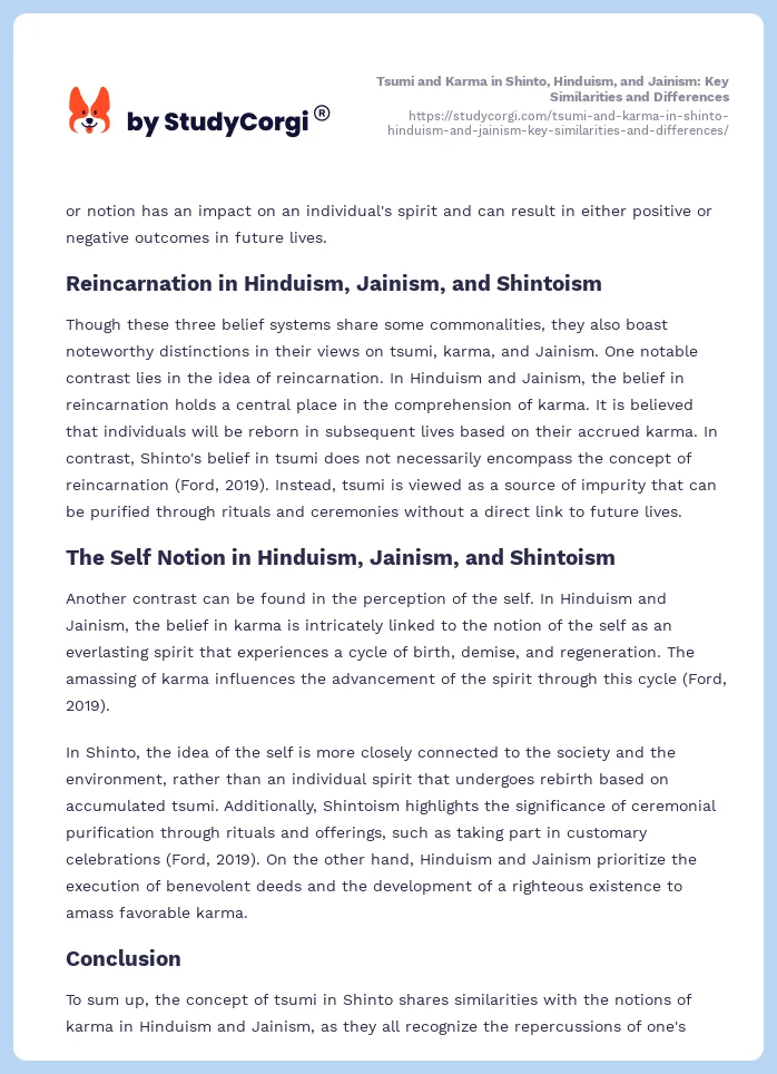 Tsumi and Karma in Shinto, Hinduism, and Jainism: Key Similarities and Differences. Page 2