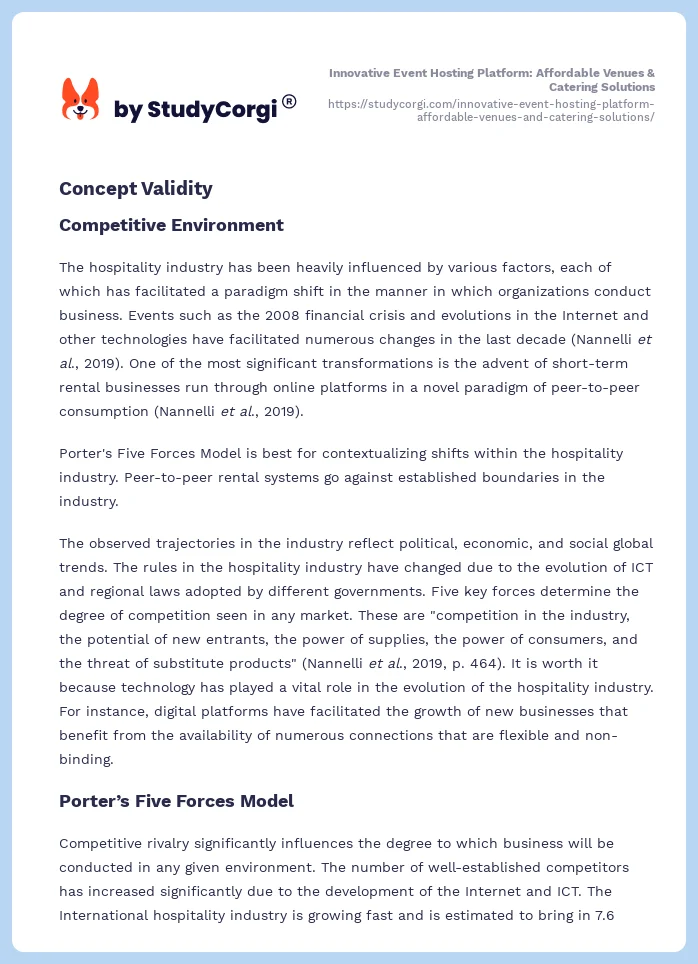 Innovative Event Hosting Platform: Affordable Venues & Catering Solutions. Page 2