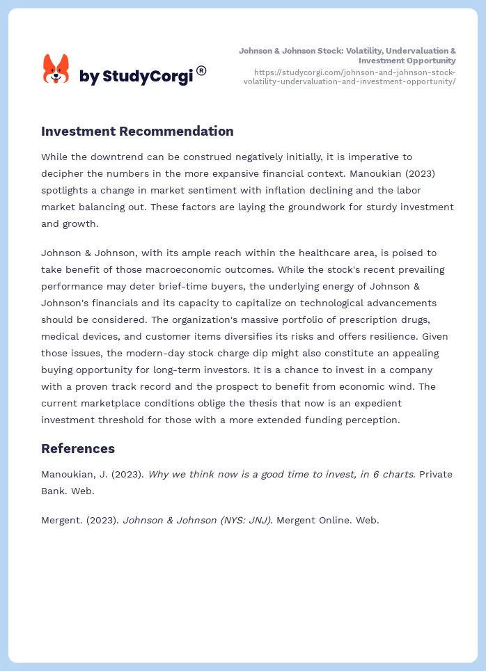 Johnson & Johnson Stock: Volatility, Undervaluation & Investment Opportunity. Page 2
