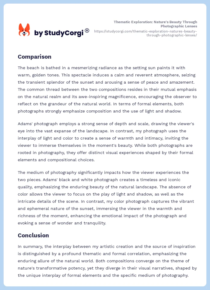 Thematic Exploration: Nature's Beauty Through Photographic Lenses. Page 2