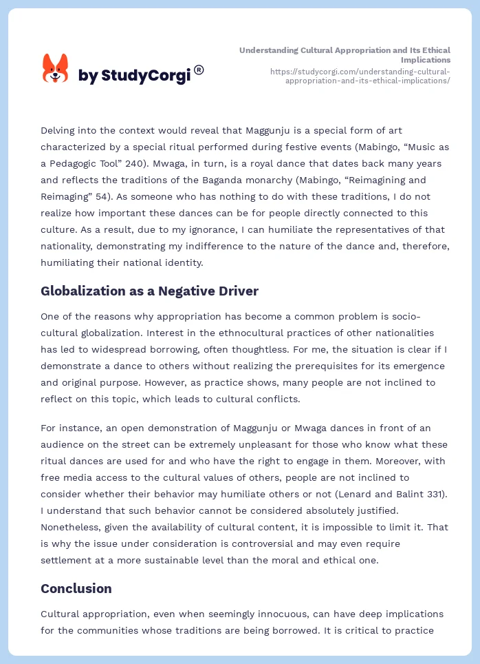 Understanding Cultural Appropriation and Its Ethical Implications. Page 2
