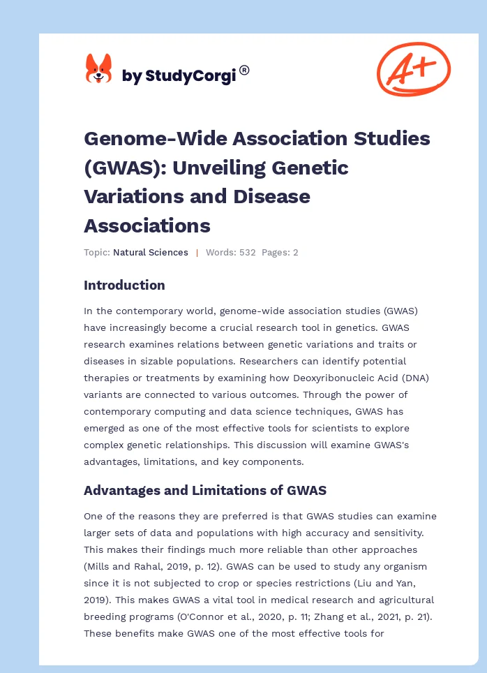 Genome-Wide Association Studies (GWAS): Unveiling Genetic Variations and Disease Associations. Page 1