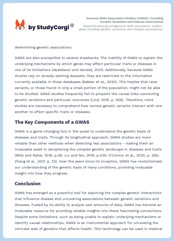 Genome-Wide Association Studies (GWAS): Unveiling Genetic Variations and Disease Associations. Page 2
