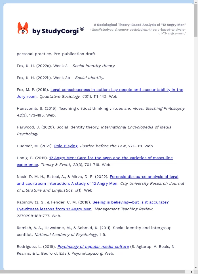 A Sociological Theory-Based Analysis of "12 Angry Men". Page 2