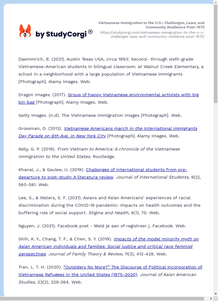 Vietnamese Immigration to the U.S.: Challenges, Laws, and Community Resilience Post-1975. Page 2