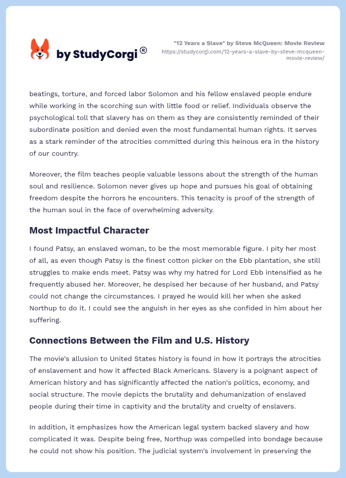 "12 Years a Slave" by Steve McQueen: Movie Review. Page 2
