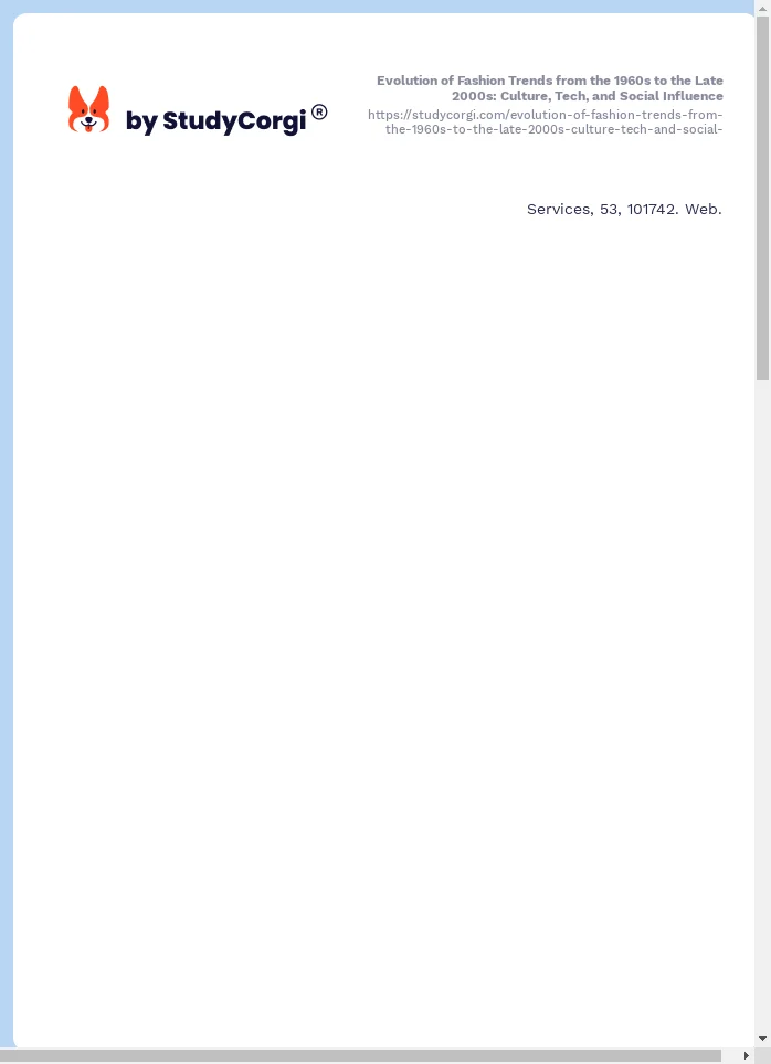 Evolution of Fashion Trends from the 1960s to the Late 2000s: Culture, Tech, and Social Influence. Page 2