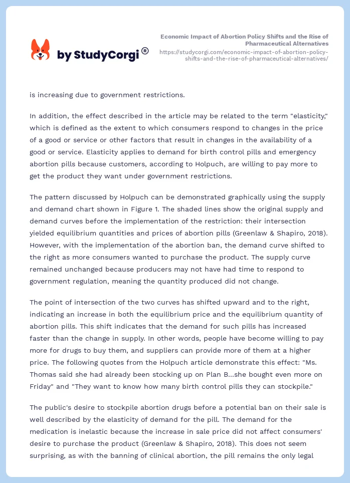 Economic Impact of Abortion Policy Shifts and the Rise of Pharmaceutical Alternatives. Page 2