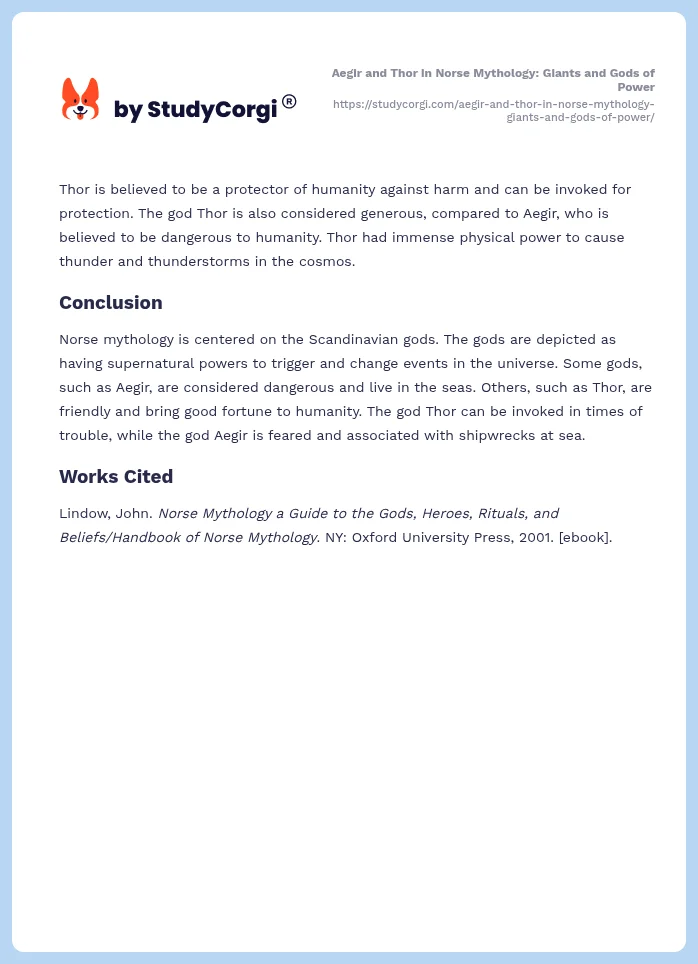 Aegir and Thor in Norse Mythology: Giants and Gods of Power. Page 2