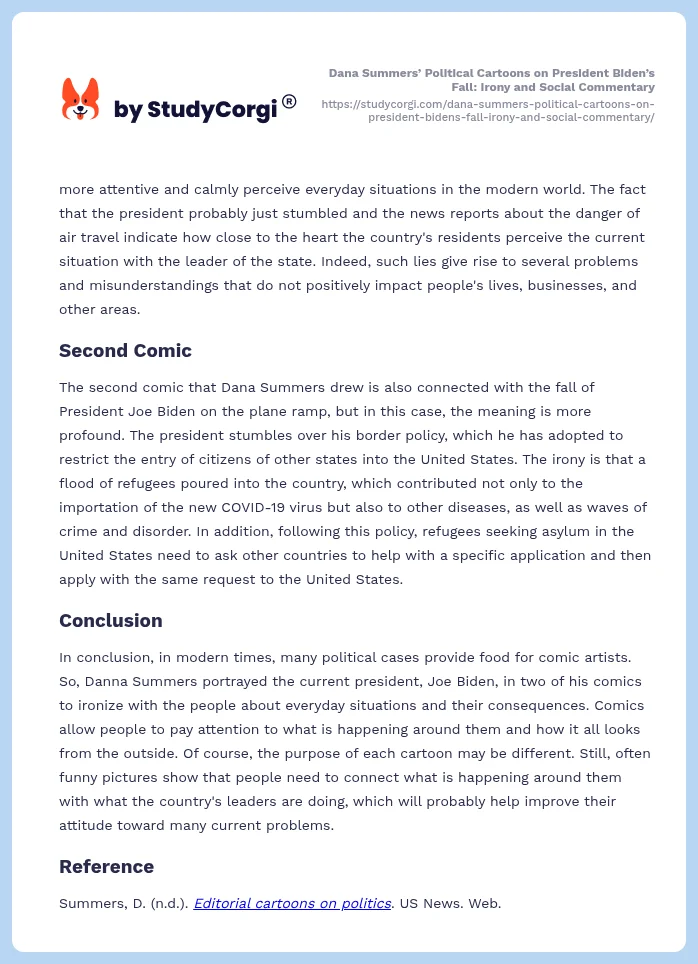 Dana Summers’ Political Cartoons on President Biden’s Fall: Irony and Social Commentary. Page 2