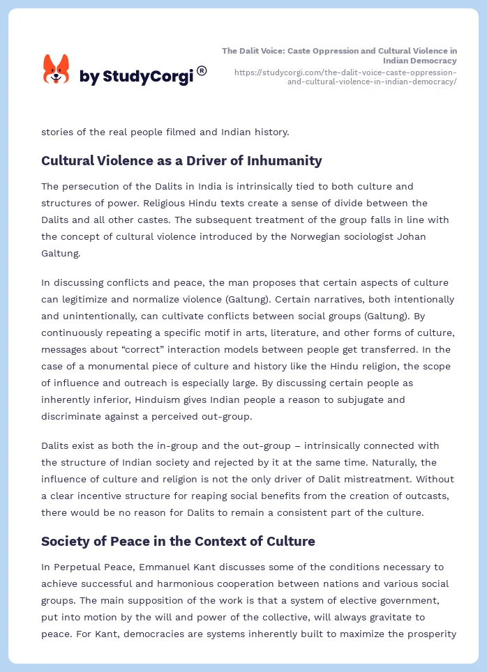 The Dalit Voice: Caste Oppression and Cultural Violence in Indian Democracy. Page 2