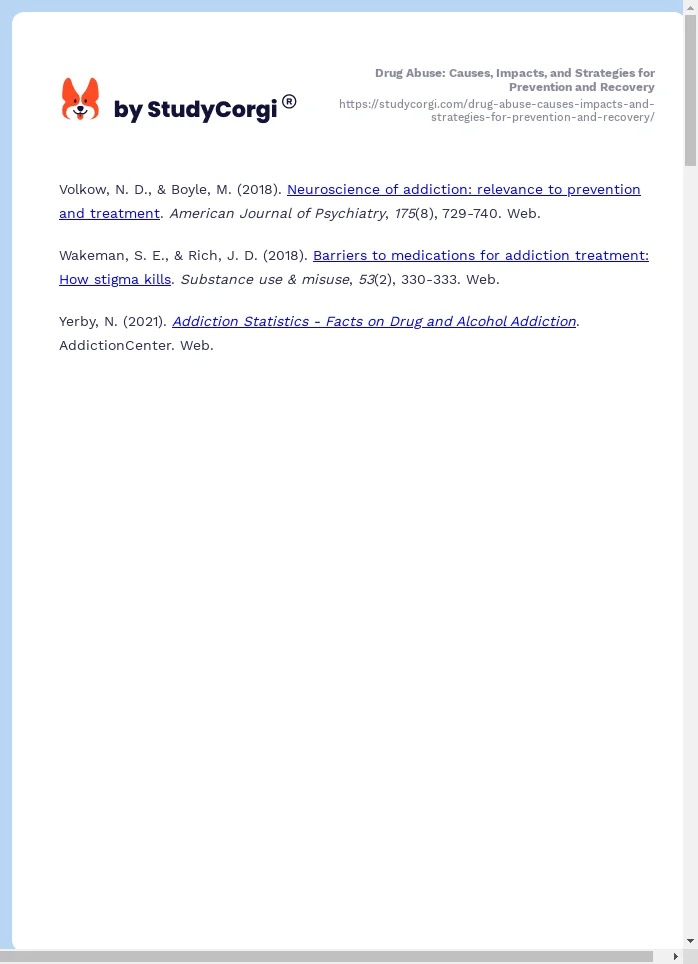 Drug Abuse: Causes, Impacts, and Strategies for Prevention and Recovery. Page 2