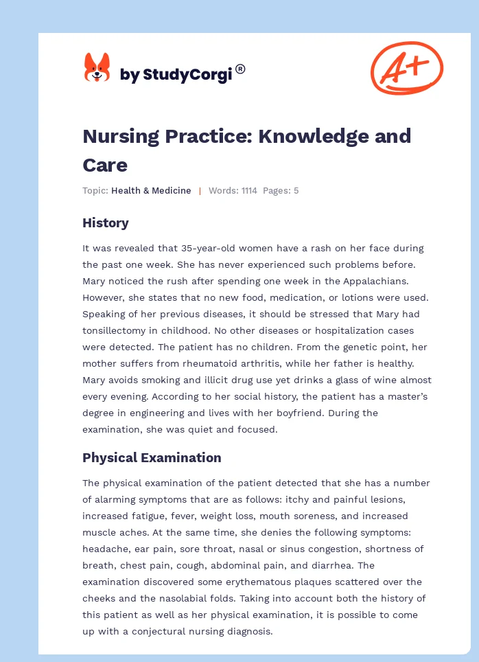 Nursing Practice: Knowledge and Care | Free Essay Example