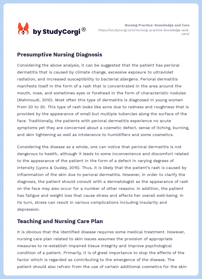 Nursing Practice: Knowledge and Care. Page 2