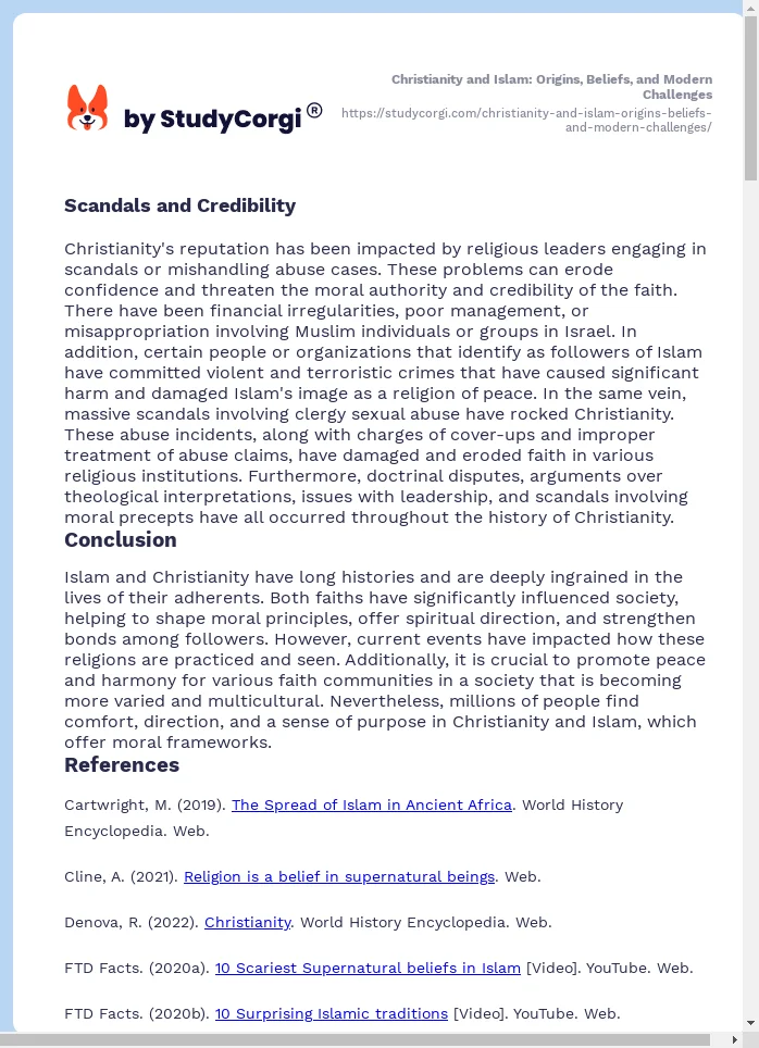 Christianity and Islam: Origins, Beliefs, and Modern Challenges. Page 2
