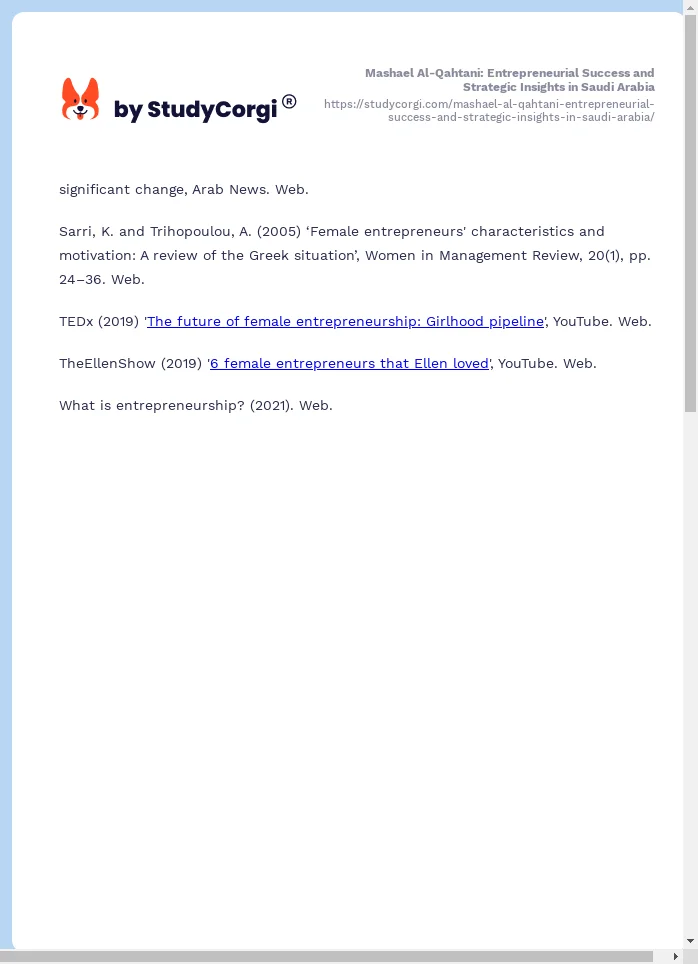 Mashael Al-Qahtani: Entrepreneurial Success and Strategic Insights in Saudi Arabia. Page 2