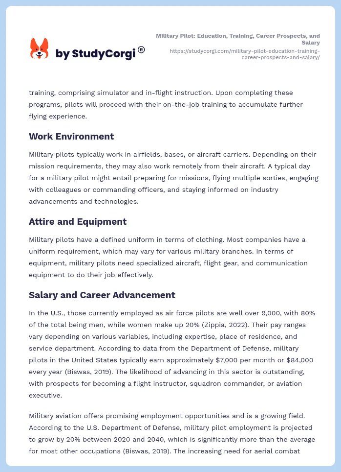 Military Pilot: Education, Training, Career Prospects, and Salary. Page 2