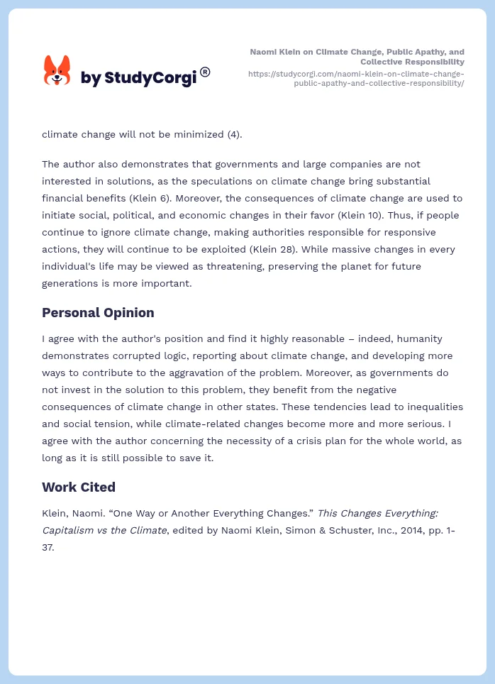 Naomi Klein on Climate Change, Public Apathy, and Collective Responsibility. Page 2