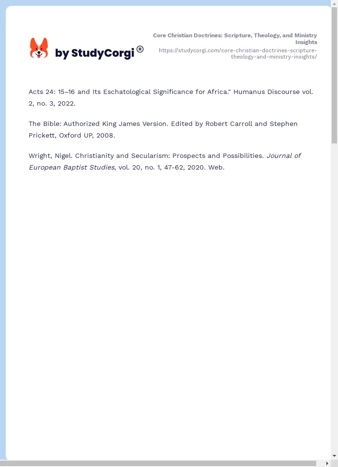 Core Christian Doctrines: Scripture, Theology, and Ministry Insights. Page 2