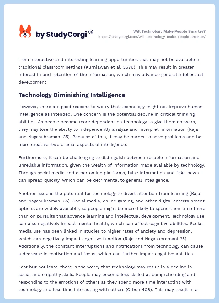 Will Technology Make People Smarter?. Page 2