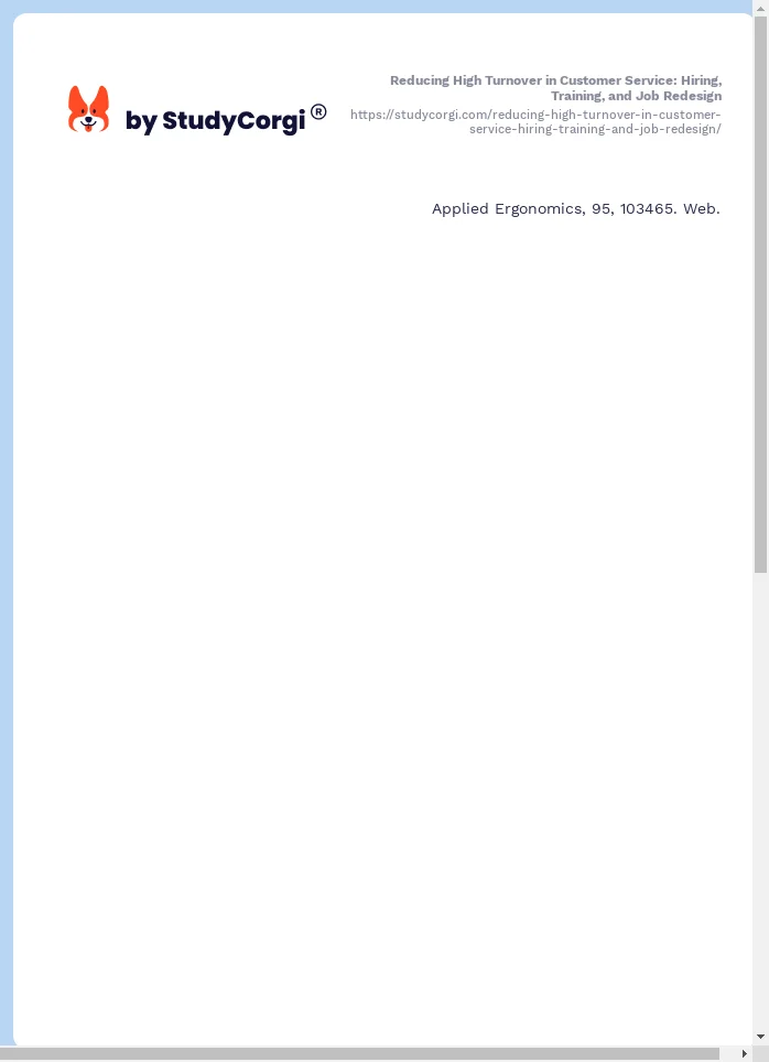 Reducing High Turnover in Customer Service: Hiring, Training, and Job Redesign. Page 2