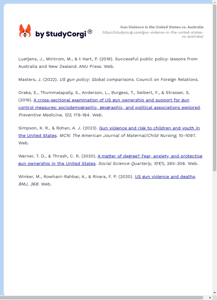 Gun Violence in the United States vs. Australia. Page 2