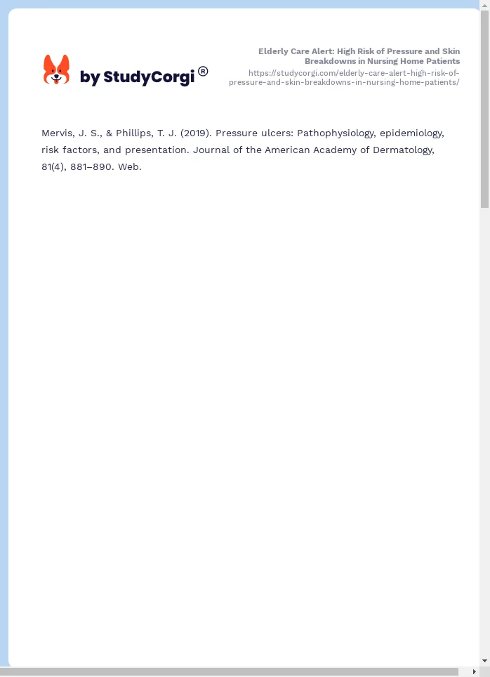Elderly Care Alert: High Risk of Pressure and Skin Breakdowns in Nursing Home Patients. Page 2