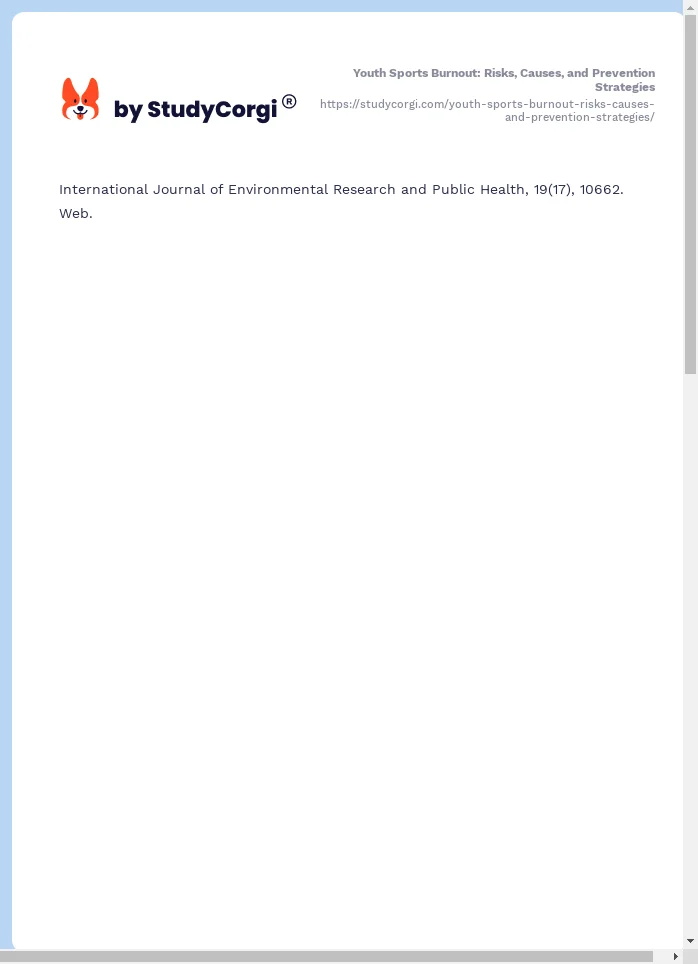 Youth Sports Burnout: Risks, Causes, and Prevention Strategies. Page 2