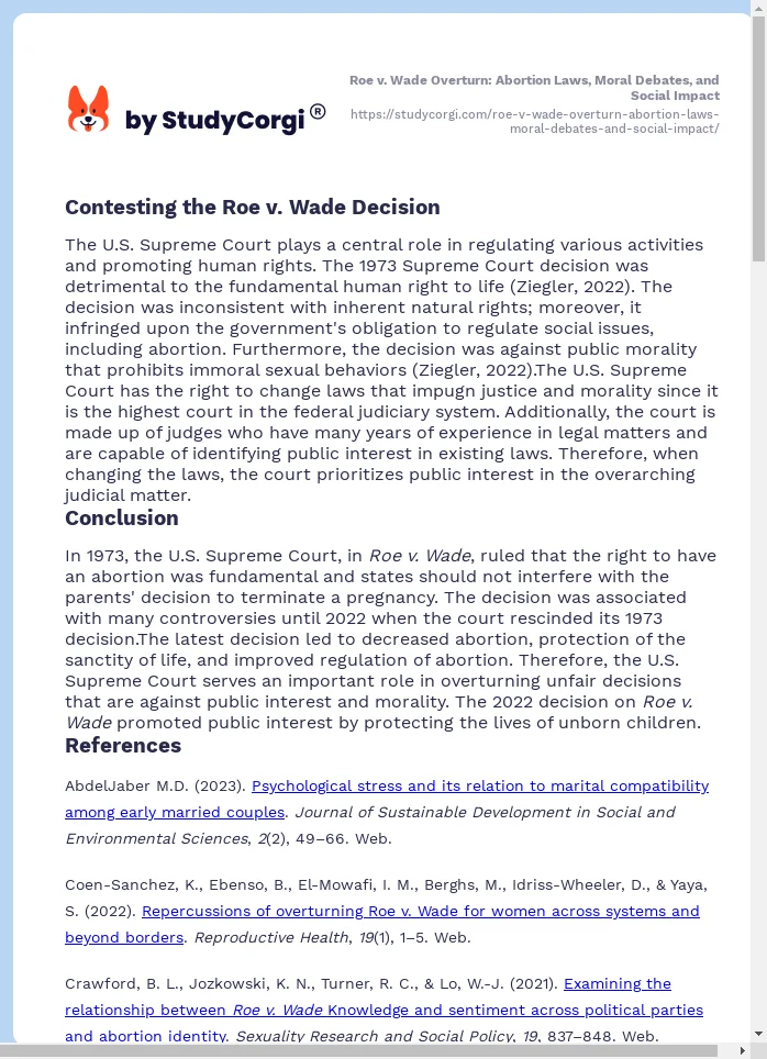 Roe v. Wade Overturn: Abortion Laws, Moral Debates, and Social Impact. Page 2