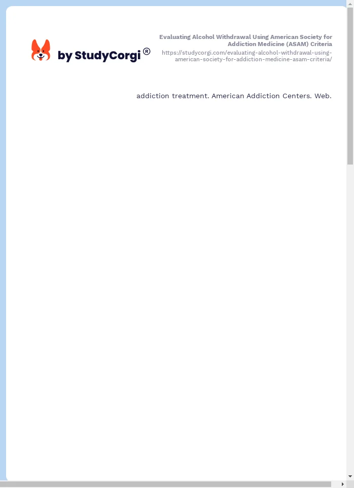 Evaluating Alcohol Withdrawal Using American Society for Addiction Medicine (ASAM) Criteria. Page 2