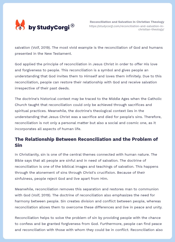 Reconciliation and Salvation in Christian Theology. Page 2