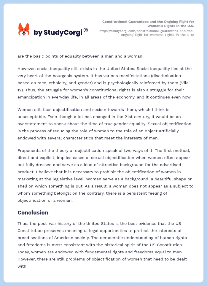 Constitutional Guarantees and the Ongoing Fight for Women’s Rights in the U.S.. Page 2