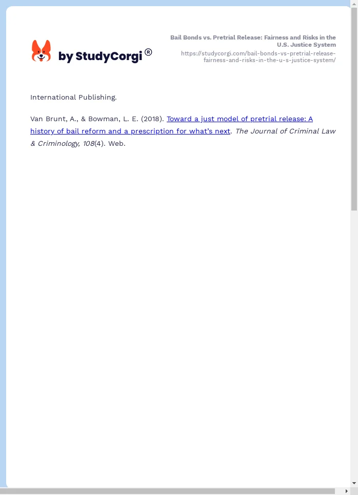 Bail Bonds vs. Pretrial Release: Fairness and Risks in the U.S. Justice System. Page 2