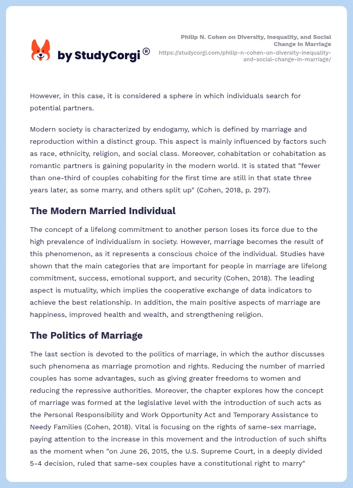 Philip N. Cohen on Diversity, Inequality, and Social Change in Marriage. Page 2