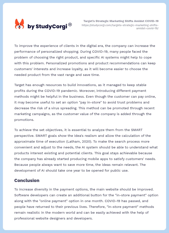 Target’s Strategic Marketing Shifts Amidst COVID-19. Page 2