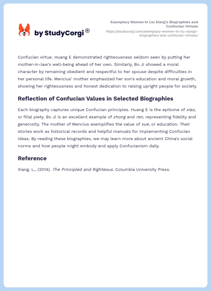 Exemplary Women in Liu Xiang’s Biographies and Confucian Virtues. Page 2