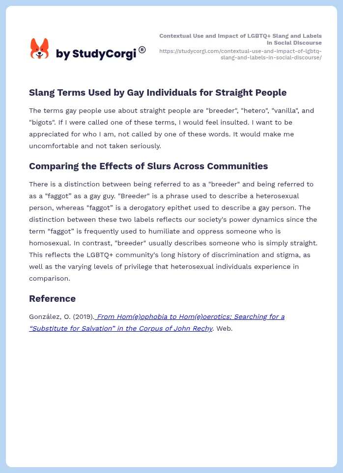 Contextual Use and Impact of LGBTQ+ Slang and Labels in Social Discourse. Page 2