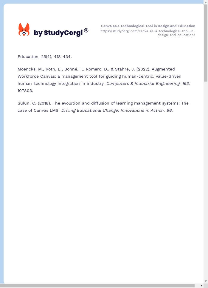 Canva as a Technological Tool in Design and Education. Page 2