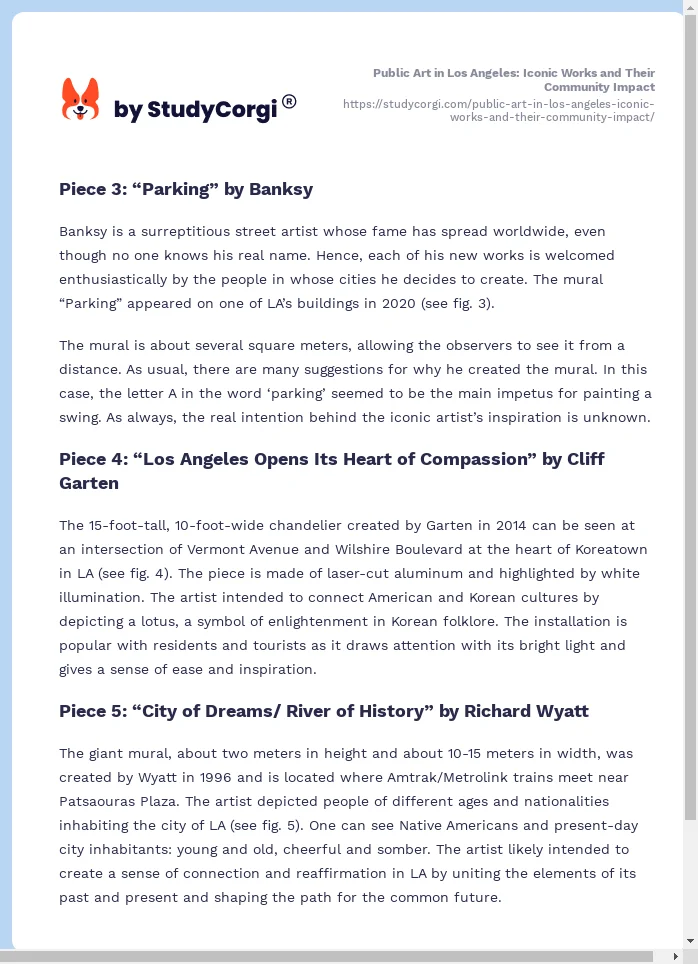 Public Art in Los Angeles: Iconic Works and Their Community Impact. Page 2