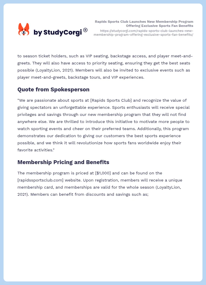 Rapids Sports Club Launches New Membership Program Offering Exclusive Sports Fan Benefits. Page 2