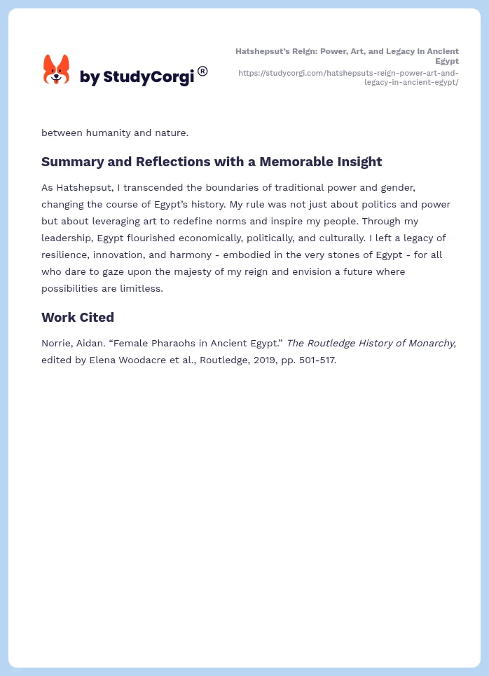 Hatshepsut’s Reign: Power, Art, and Legacy in Ancient Egypt. Page 2