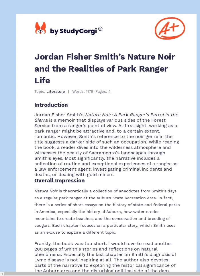 Jordan Fisher Smith’s Nature Noir and the Realities of Park Ranger Life. Page 1
