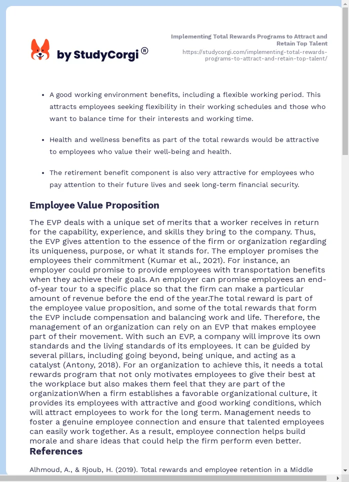 Implementing Total Rewards Programs to Attract and Retain Top Talent. Page 2