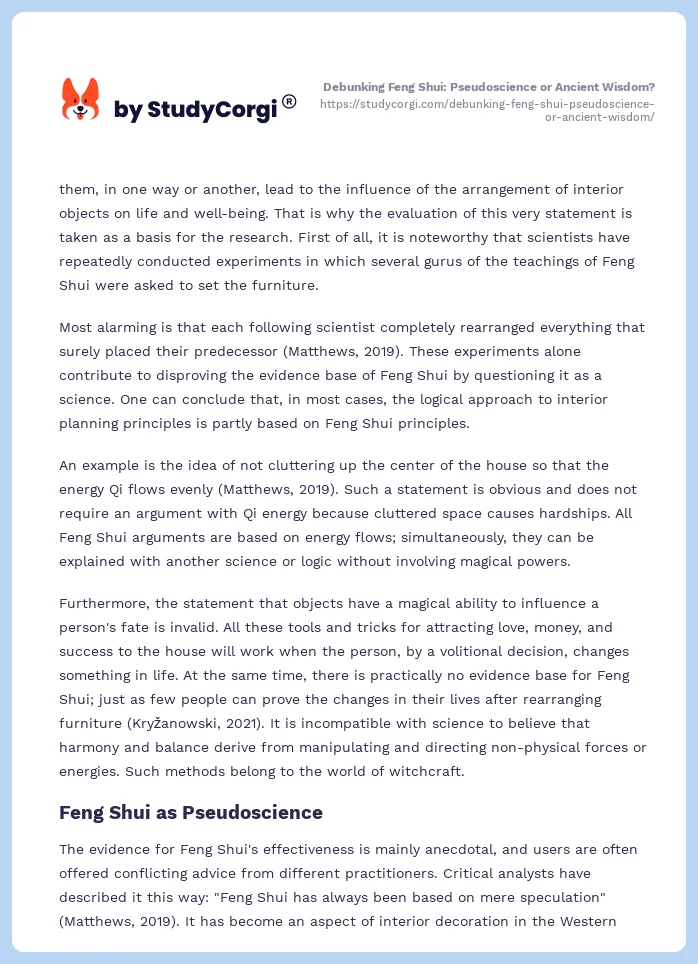 Debunking Feng Shui: Pseudoscience or Ancient Wisdom?. Page 2