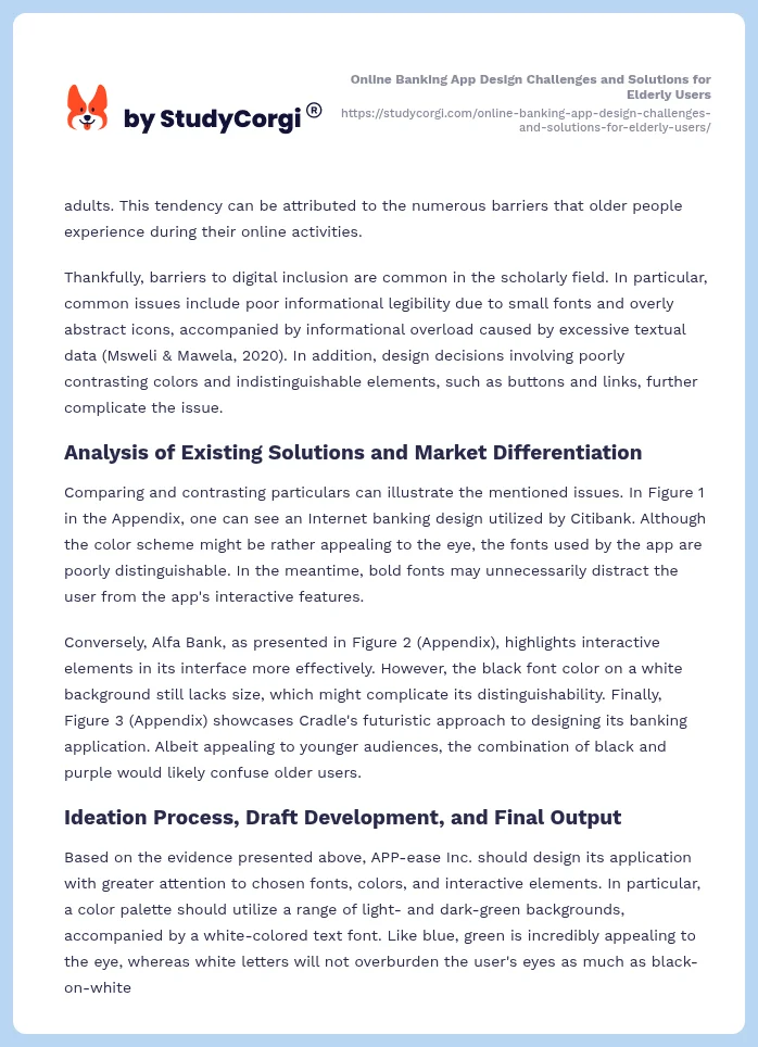 Online Banking App Design Challenges and Solutions for Elderly Users. Page 2