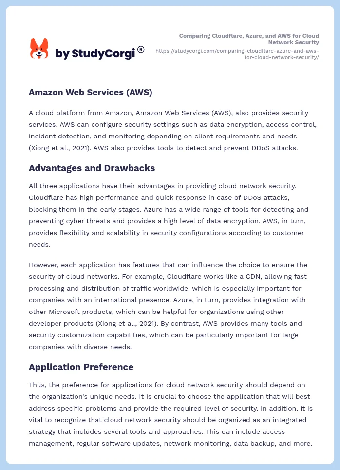Comparing Cloudflare, Azure, and AWS for Cloud Network Security. Page 2