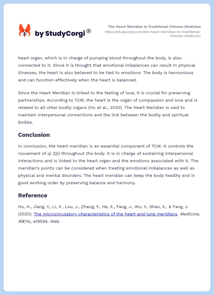 The Heart Meridian in Traditional Chinese Medicine. Page 2