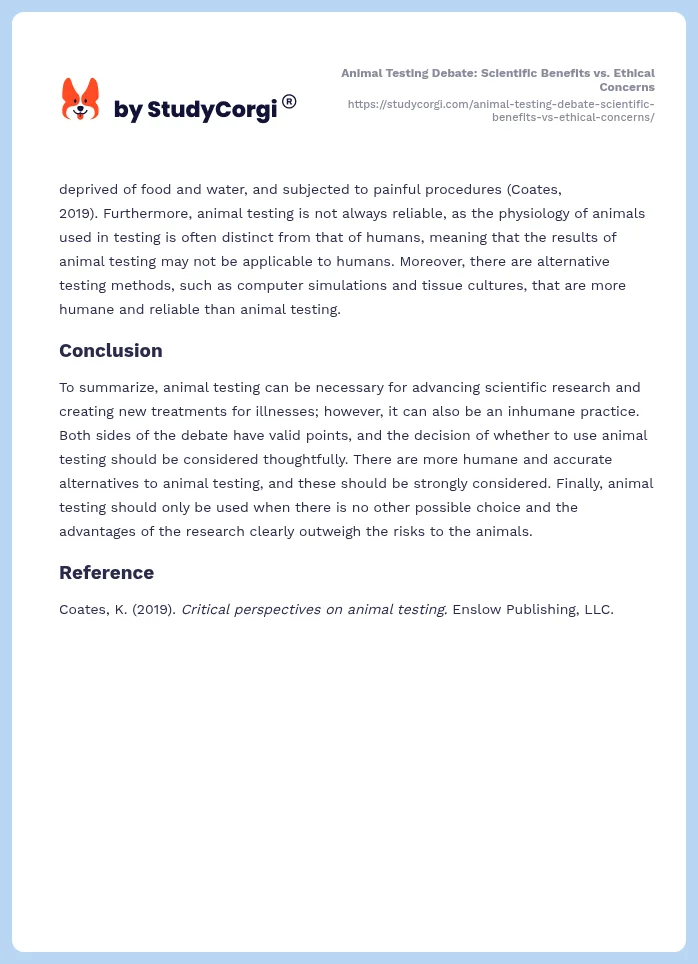 Animal Testing Debate: Scientific Benefits vs. Ethical Concerns. Page 2